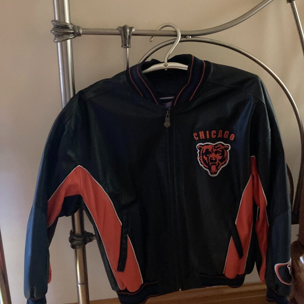Chicago Bears Leather Jacket by: Carl Banks for Wilsons